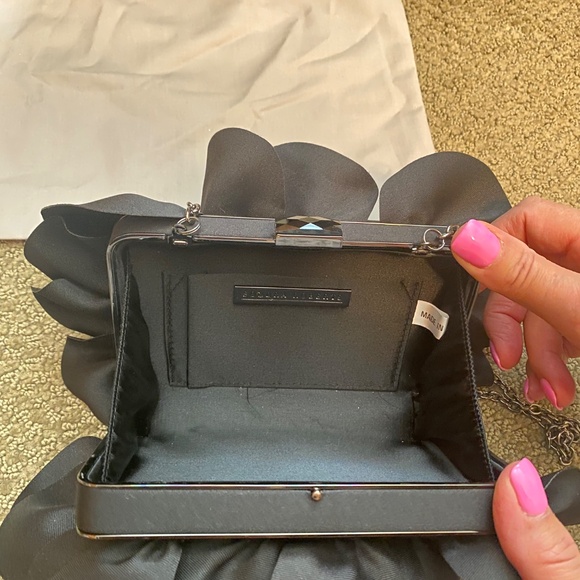 New (never used) Sondra Roberts Satin Flower Clutch - Picture 4 of 4